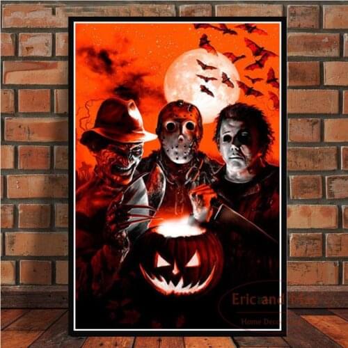 Jason Voorhees Freddy Krueger Classic Horror Movie Vintage Decor Picture Canvas Painting Decorations For Home Decor Quadro