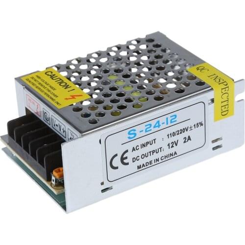 FDDT AC 85V - 263V to DC 12V 2A 24W Volt voltage transformer switching power supply for LED strip