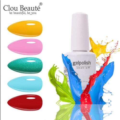 Clou Beaute Gel Nail Polish Varnish Maquiagem unhas em gel vernis semi permanent Nagellack 15ml Nail Art