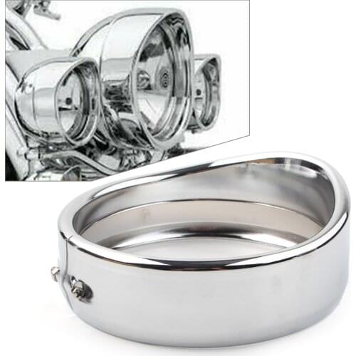 5.75" Motorcycle Chrome Headlight Decorate Trim Ring Visor For Harley Dyna Street Bob FXDB 1994-2020 XL883 XL1200 FXLR FXSTB