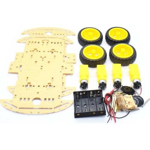 4WD Smart Robot Car Chassis Kits with Speed Encoder and Battery Box for arduino Diy Kit