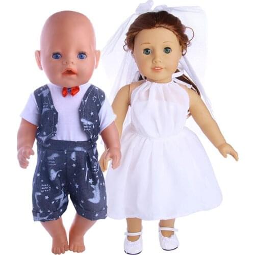 Doll Dress Dress Wedding Dress Suit Dream Suit For 18 Inch American Doll Girl & 43 Cm New Born Baby,Our Generation,Gift For Girl
