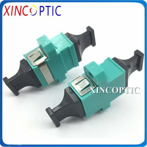 MPO/MTP MM Fiber Optic Adapter Key UP to Down with Flange,MPO OM3 Zirconia Ceramic Sleeve 12Cores Fiber Optic Adaptor Coupler