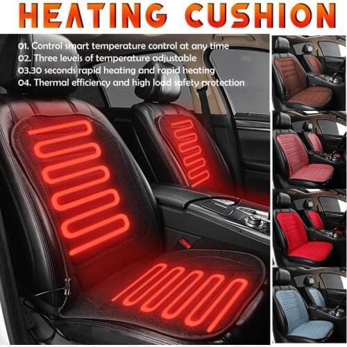 Smart Car Research Heating Pad Lambs Wool Cushioning 12 V High Low-grade Switch Car Heated Seat Cushion Heated Seat Covers