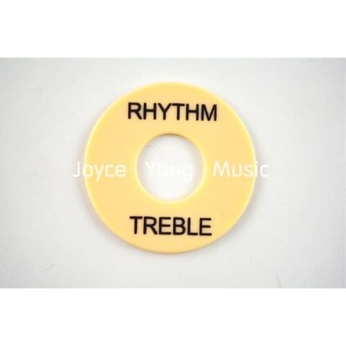 Niko 30pcs Cream Black Font RHYTHM TREBLE 3 Way Toggle Switch Round Pad Covers For LP/SG Electric Guitar Wholesales