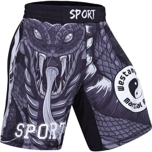 2021 Summer New 3d Printing Men Boxing Training Shorts Fashion MMA Shorts Running Fitness Sport Pant Breathable