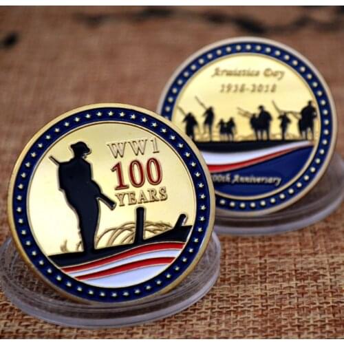 Commemorative Coin the First World War Armistice Day 1918 -2018 100 Years Anniversary Souvenir Craft Art Collection Gifts
