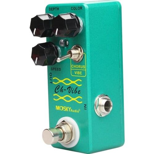 Moskyaudio Guitar Pedal Electric Guitar Parts and Accessories Chorus Vibe Electric Guitar Processor for Musical Instruments