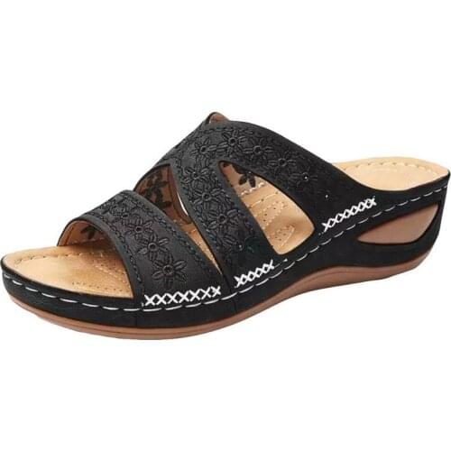 Casual Women Slippers Wedges Ladies Shoes Comfortable Platform Sandals Soft Cozy Plus Size Female Sandals Summer Beach Slides