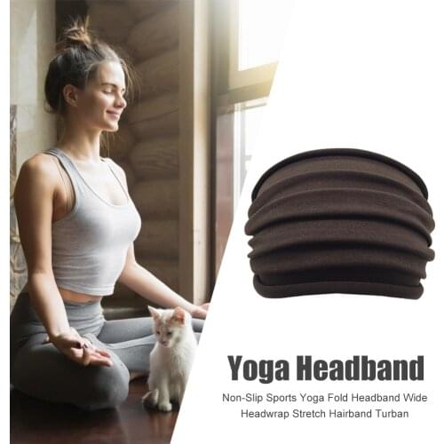 Sports Yoga Fold Headband Turban Wide Headwrap Household Non-Slip Elastic Stretch Hairband Yoga Sporting Ornaments