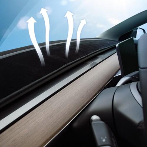 Car Dashboard Cover For Tesla Model 3 Dustproof Dashmat Pad Carpet Dash Mat Sun Shade