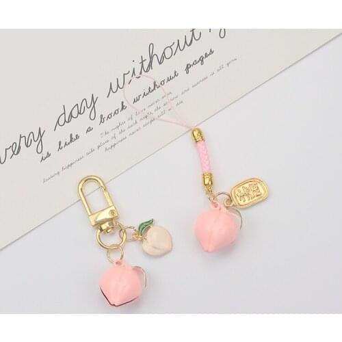 Cute Japanese peach Smart Phone Strap Lanyards for IPhone Apple Airpods/Samsung/Xiaomi/Huawei Phone Strap Rope Phone Charm Decor