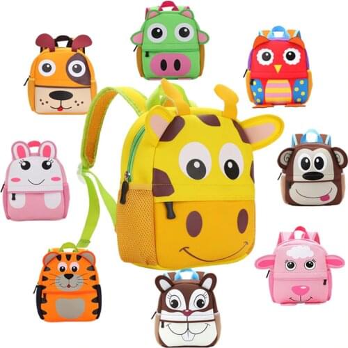 3D Animal Kids Backpack Infant School Bags for Children Backpack Schoolbags Kindergarten Girls Boys School bags Satchel Mochila