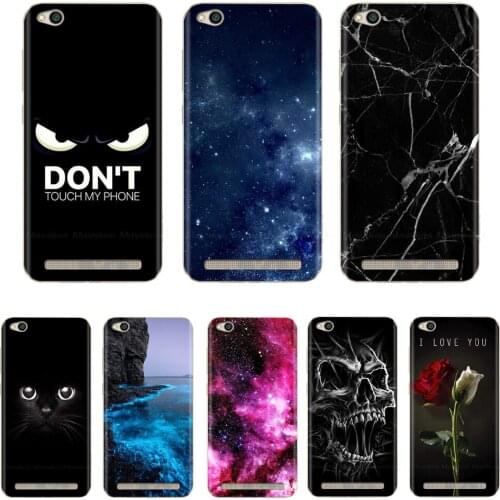 Silicone TPU Case for Xiaomi Redmi 5A Case Coque Back Cover for Xiaomi Redmi 5A 6A 7A 8A Phone Cover Printing Animal Flower Case