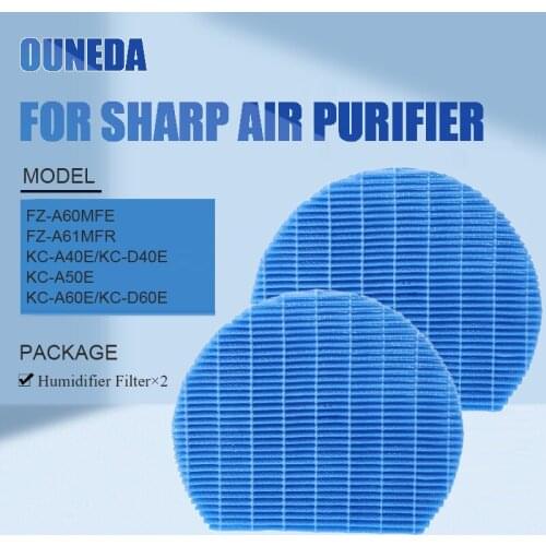 2Pcs Replacement for FZ-A60MFE/FZ-A61MFR Humidifier Filter for Sharp KC-A40E KC-A50E KC-A60E KC-D40E KC-D60E air purifier