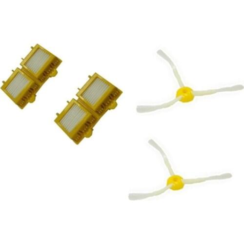 Replacement Hepa Filter+Side Brush for iRobot Roomba Vacuum Cleaner Parts 700 Series 770 780 790