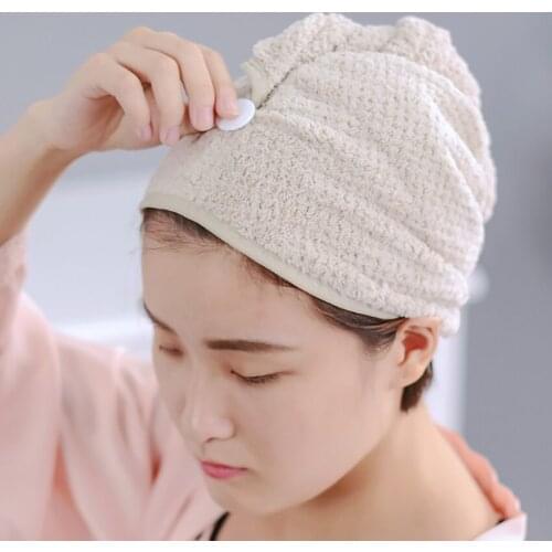 Super Absorbent Pineapple Fiber Dry Hair Cap Coral Fleece Fast Drying Hair Towel Shower Caps For Adult Girls Wipe Towel 65*38cm