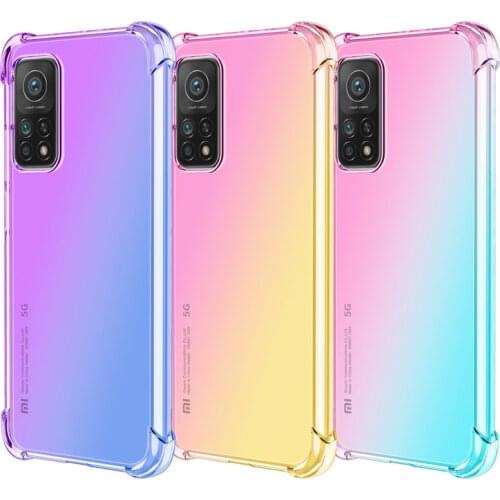 10pcs/Lot Ultra Slim Double Gradient Color Case For Xiaomi Poco F3 M3 X3 NFC 11 10T Redmi K40 Note 10 10X 9 9A 9C Pro 5G