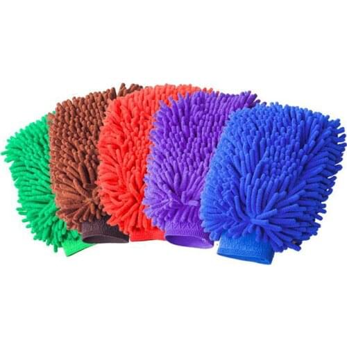 1pc Ultrafine Fiber Chenille Microfiber Car Wash Glove Mitt Soft Mesh for Car Wash 15*13CM