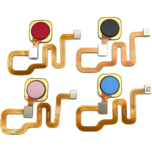 10pcs/lot ,Fingerprint Sensor Home Return Key Menu Button Flex Ribbon Cable For Xiaomi Redmi Note 6 Pro