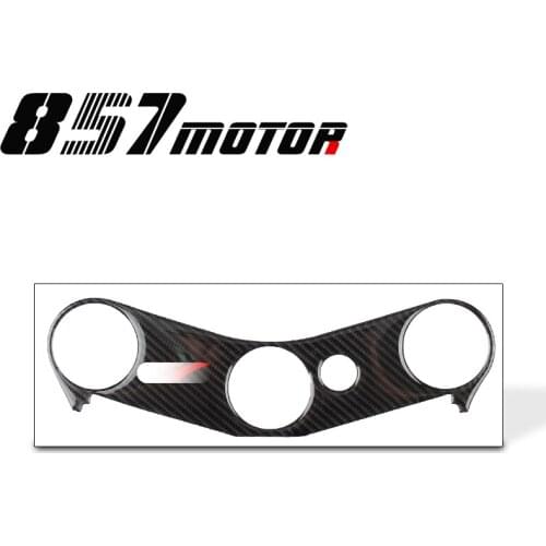 3D Carbon Fiber Motorcycle Decal Pad Three Fork TreeTop Fixed Front Car Sticker For Yamaha YZF R1 02-06