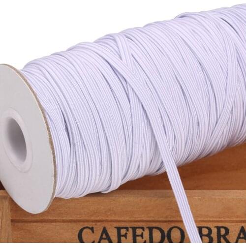 5mm 100Yards Elastic Band White Sewing Face Mask Elastic Cord Rope Sewing Crafts DIY Mask Band