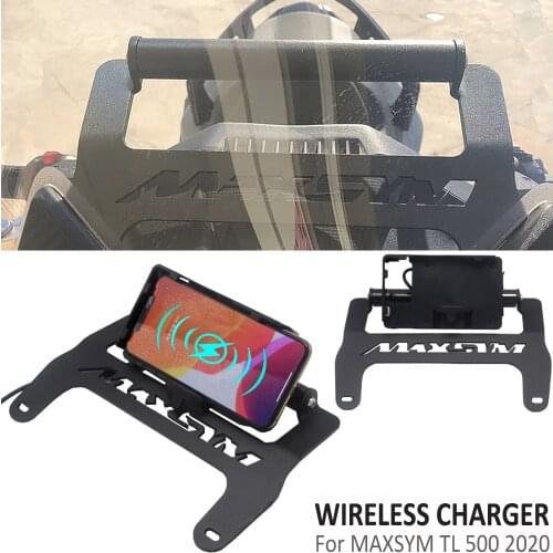 Motorcycle Accessories Front Phone Stand Holder Wireless Charging Navigaton Plate Bracket For SYM MAXSYM TL 500 TL500 2020