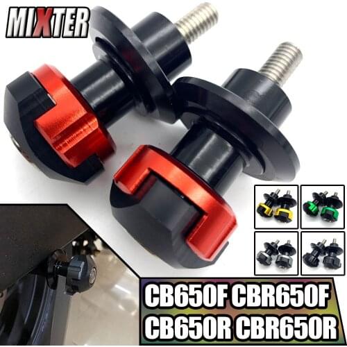 Motorcycle Aluminum Accessories Stand Swingarm Spools Slider Stand Screw Paddock For CB650F CBR650F CB650R CBR650R