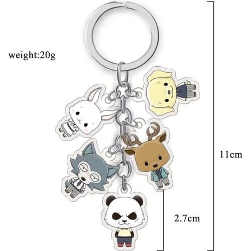 Anime BEASATRS Beastars Wolf Legosi Deer Louis Haru Costume Cosplay Keychain Acrylic Figure Bags Pendant Keyring 11cm Gift Prop