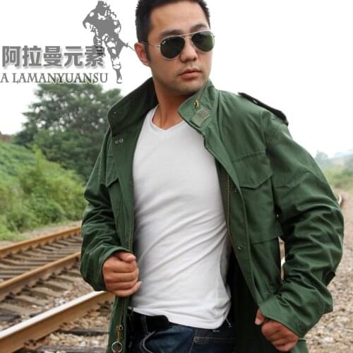 M65 army jacket Windproof Thermal,Liner removable,high quality collar dust coat two color American airborne