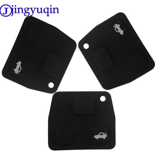 Jingyuqin 20X 3 Button Auto Car Remote Entry Key Fob Black Silicon Rubber Pad Replacement For Toyota Avensis Corolla Lexus RVA4