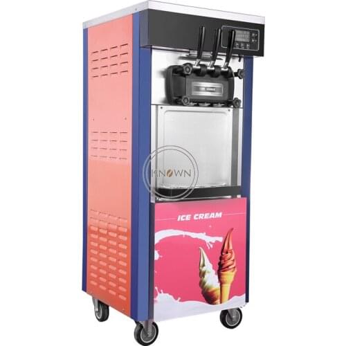 Free shipping 25L/H Soft ice cream machine 3 Flavors Soft ice cream machine Ice Cream Yogurt Machine Ice Cream Maker