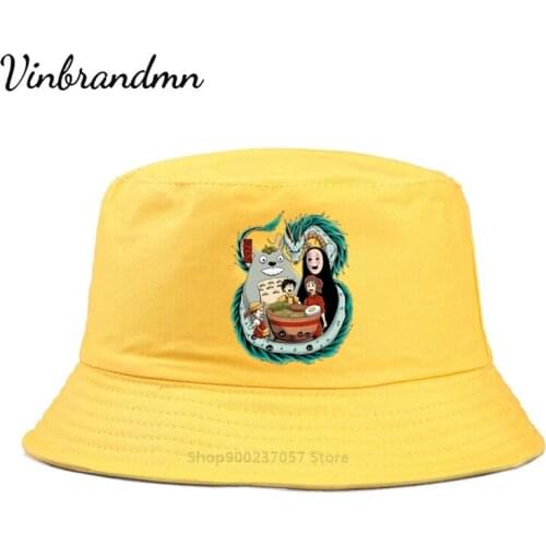 Anime Mashup Movie My Neighbor Totoro Princess Mononoke Spirited Away Studio Ghibli Totoro baseball cap for women bucket hat men