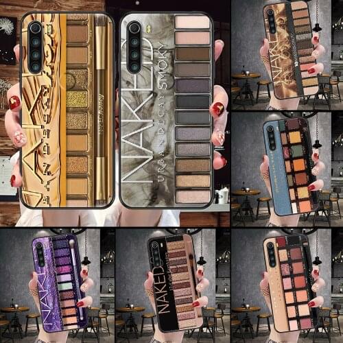 Naked Palette fashion Makeup Phone Case For Xiaomi Redmi Note 7 8 9 10 7A 8T 9A 9T 9S 10S Pro black trend coque soft prime