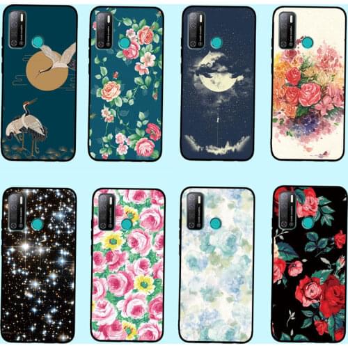 For Tecno Camon 15 Air Case Silicone Flower Soft Phone Cases For Tecno Camon 15 Case Covers Fundas for Tecno Camon15 Air Cover