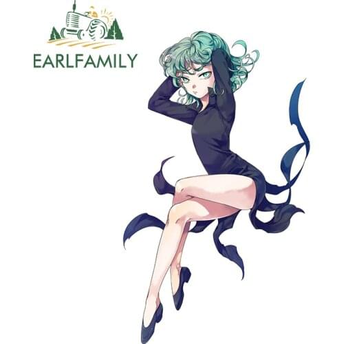 EARLFAMILY 13cm x 7.8cm for Tatsumaki One Punch Man Personality Car Stickers Graffiti Decal Air Conditioner Waterproof Sticker