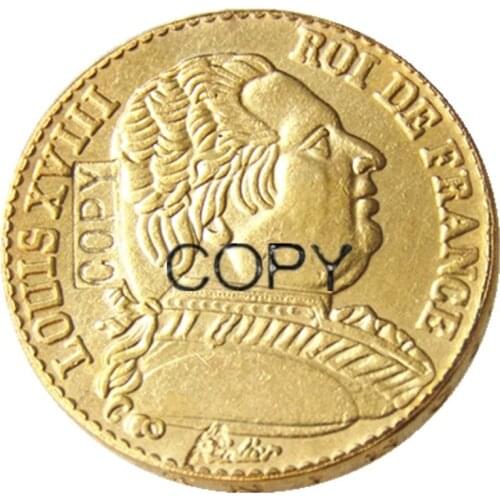 France 1815R 20 Francs Gold Plated Copy Coins