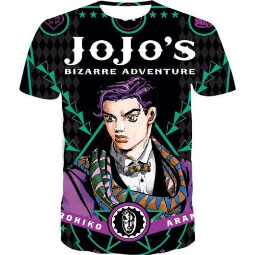 Anime Jojo Bizarre Adventure Men Women T shirt Harajuku O-neck short sleeve T-shirt Tops Children Tee Boys Girls T shirts