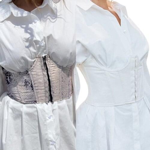 High Waist Corset For Women Lace Up Goth Bustier Top Body Shapewear Women Female Push Up Bustier Waist Clips For Dresses