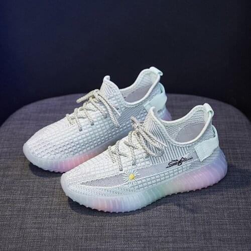 Rainbow Shoes Womens Tide European Station 2021 Spring and Summer New Thick-soled Sports Shoes Breathable Single Shoes Women
