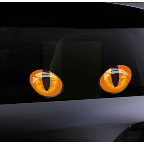 Creative Fashion Car Stickers Cute Cat Eyes Pattern Sticker Wrap Vinyl 10*8cm Accessories Car Removable C3S9