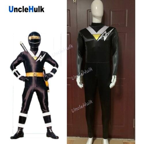 Ninja Sentai Kakuranger Ninja Black Jiraiya Cosplay Bodysuit with Gloves | UncleHulk