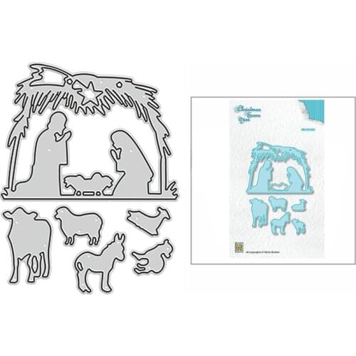 2021 New Shepherd Prayer Sheep Metal Cutting Dies for DIY Scrapbooking Decor and Card Making Paper Craft Embossing No Stamps