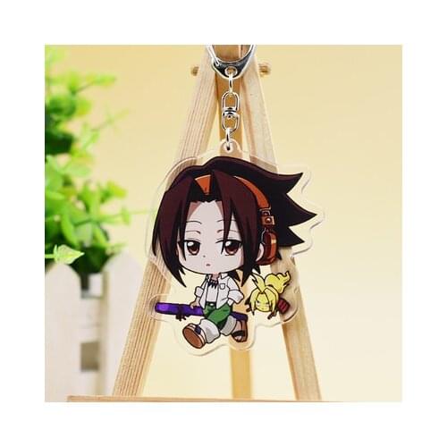 NEW Anime Shaman King YOU ASAKURA Tao Ren Kyoyama Anna Acrylic Cosplay Xmas Gift Keychain Bag Pendant Cute Keyring Cartoon Toy