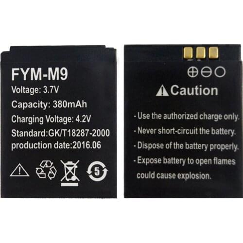 OCTelect FYM-M9 battery smart watch phone 380mAh battery for smart watch