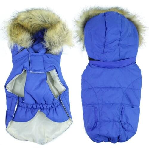 Pet Dog Clothes New Fashion Winter Detachable Hooded Fur Collar Warm and Windproof Teddy Chihuahua Small Dog Pet Clothes Puppy