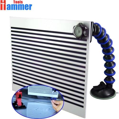 Dent Tool dent Line Board Reflector Board with Adjustable Holder - Automotive Paintless Dent Repair Tools (white)