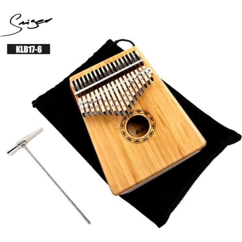 Smiger 1 Set Kalimba 17 Keys KL17-6 Bamboo High Gloss Thumb Piano 18.5 x 13.5 x 3.5 CM For Beginner Professional Performance