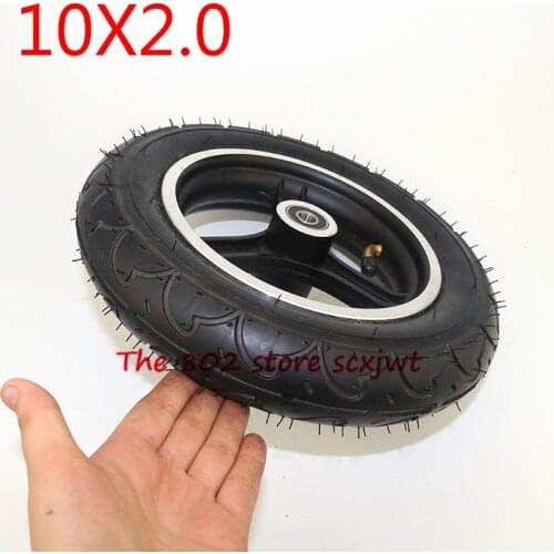 Size 10inch tyre wheel 10x2.0 54-152inner and outer tire aluminum rims hub 10*2.0 wheel for electric scooter balancing car