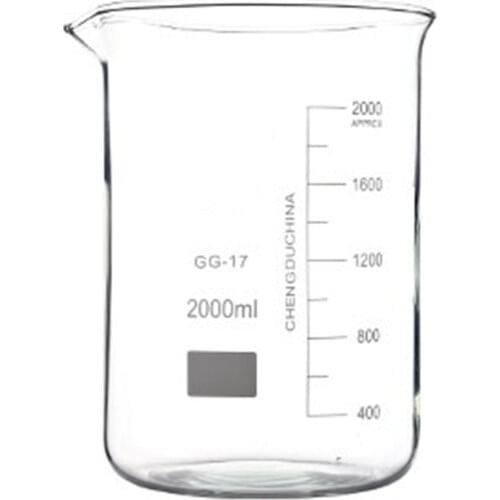 2000mL Glass Beaker Low Form New Chemical Lab Glassware Borosilicate Glass 3.3